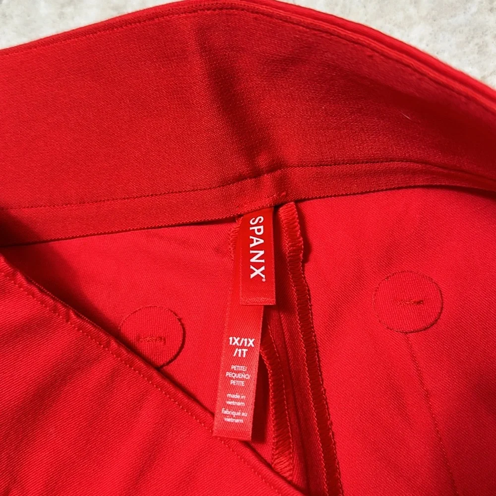 NWT SPANX On-the-Go Ankle Slim Straight Pant True‎ Red